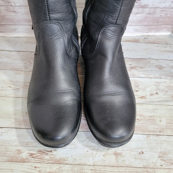 La Canadienne black leather waterproof riding boots with buckle - Picture 6 of 12